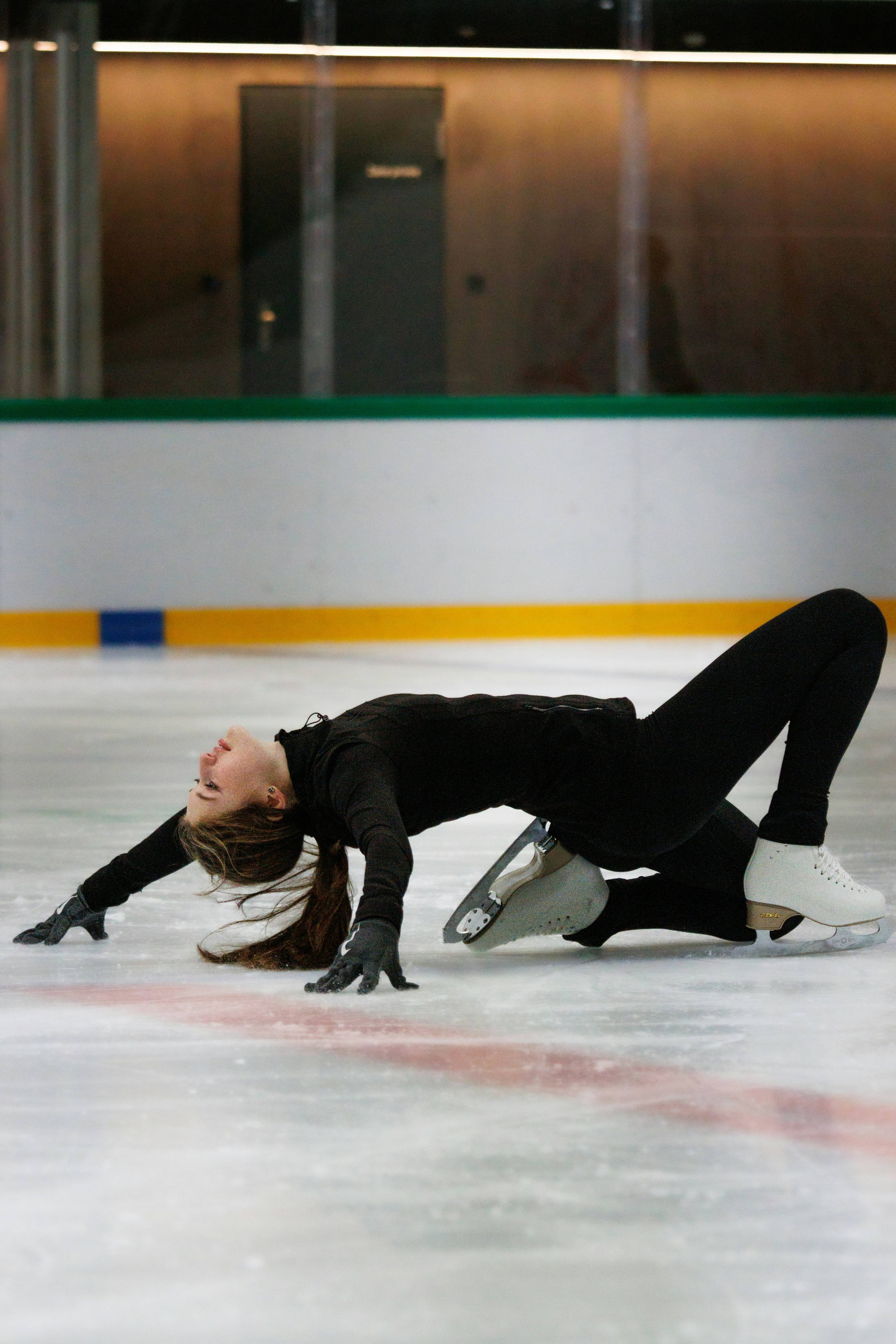 a man on ice skates