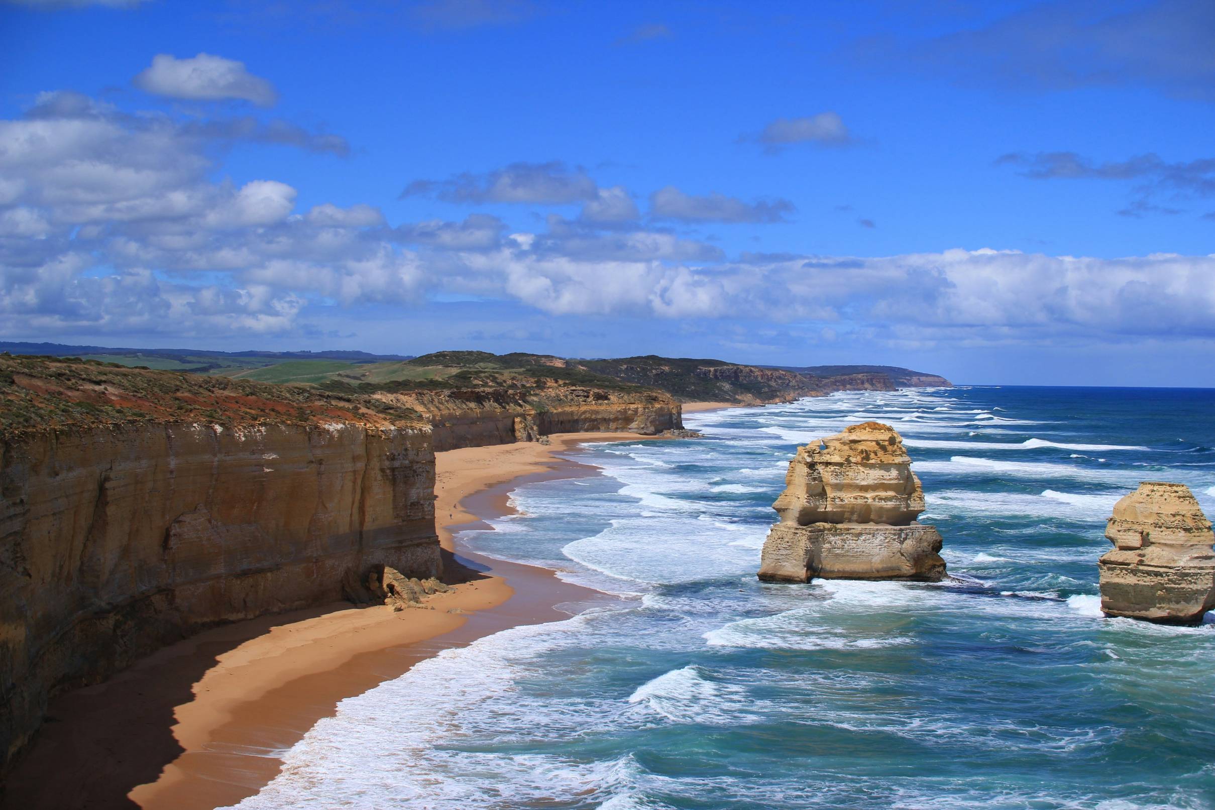 Stunning coastal view with iconic rock formations.